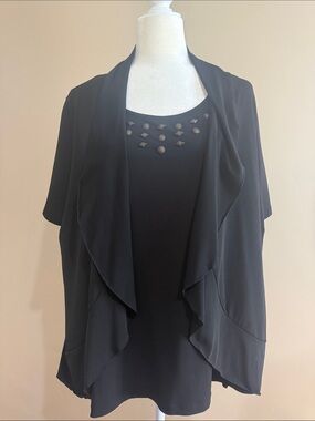 ESSENTIALS Black Plus Size 2X Top